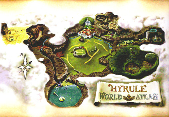 Image shows a map of Hyrule