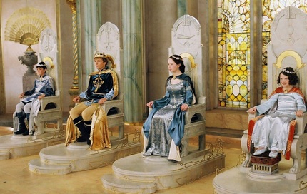 The Coronation of King Edmund The Just, High King Peter the Magnificent. Queen Susan The Gentle. and Queen Lucy the Valiant